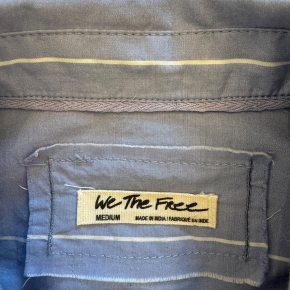 We The Free by Free People, Size M, Blue Pinstripe - Picture 9 of 11